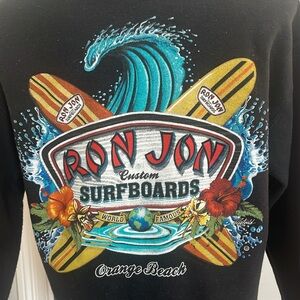 Ron Jon surf sweatshirt Orange Beach AL pull over cotton black mens size small S